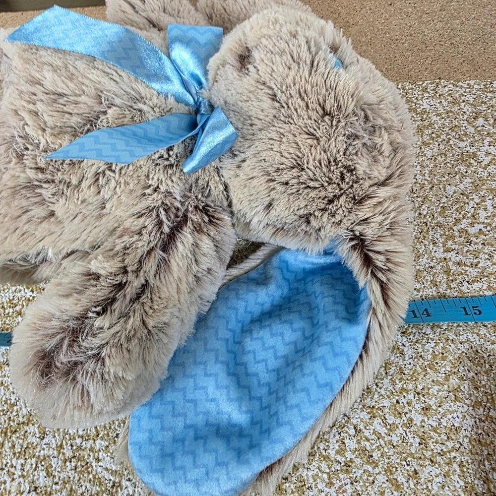 Hugfun‎ easter cuddle soft Tan Blue Chevron Floppy Ear Bunny Rabbit Plush 15in